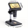 Digital Microscope 4.3" LCD USB Microscope 1080P Magnifier with 8 Adjustable LED Lights USB Microscope for Windows/MacOS