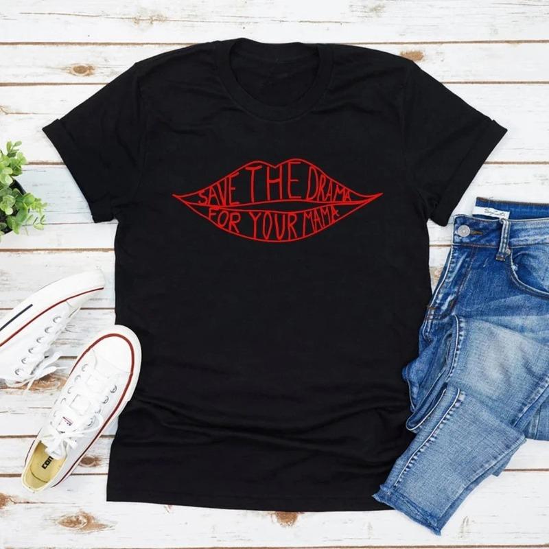 Save The Drama for Your Mama Tshirt Friends TV Show Rachel Green Tshirt Womens Pattern Short Sleeve Summer Cotton Top Clothing
