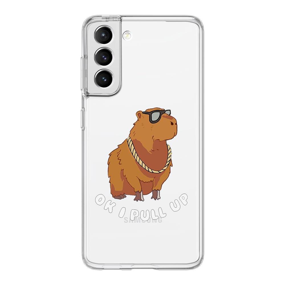 Cute Cartoon Capybara Phone Case For Samsung Galaxy S23 S22 S20 Ultra S21 FE 5G S10 S9 Plus S10E S8 Note 20 Silicone Clear Cover