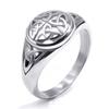 Bohemian Vintage Silver Color Viking Celtic Knot Ring For Men Women Engagement Wedding Band Rings Size 5 -12