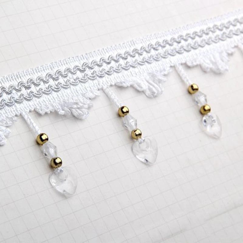 11,5 метров кружевная отделка для штор Love Beads кисточка бахрома для DIY занавеска драпировка диван обивка швейные аксессуары декор