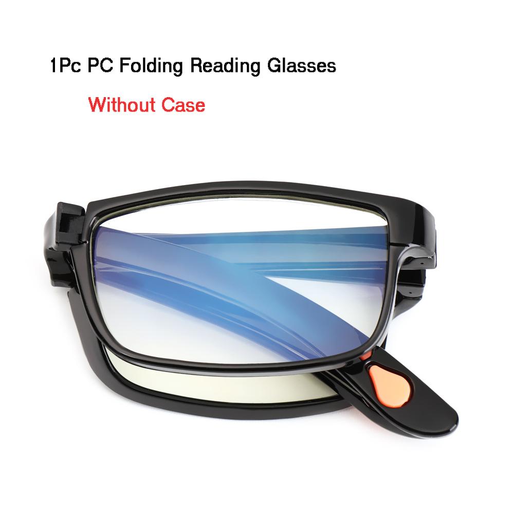 Folding Reading Glasses With Case Fashion Metal Frame Folded Foldable Presbyopia Eyeglasses Women Men Magnifying Eyewear +1-+4