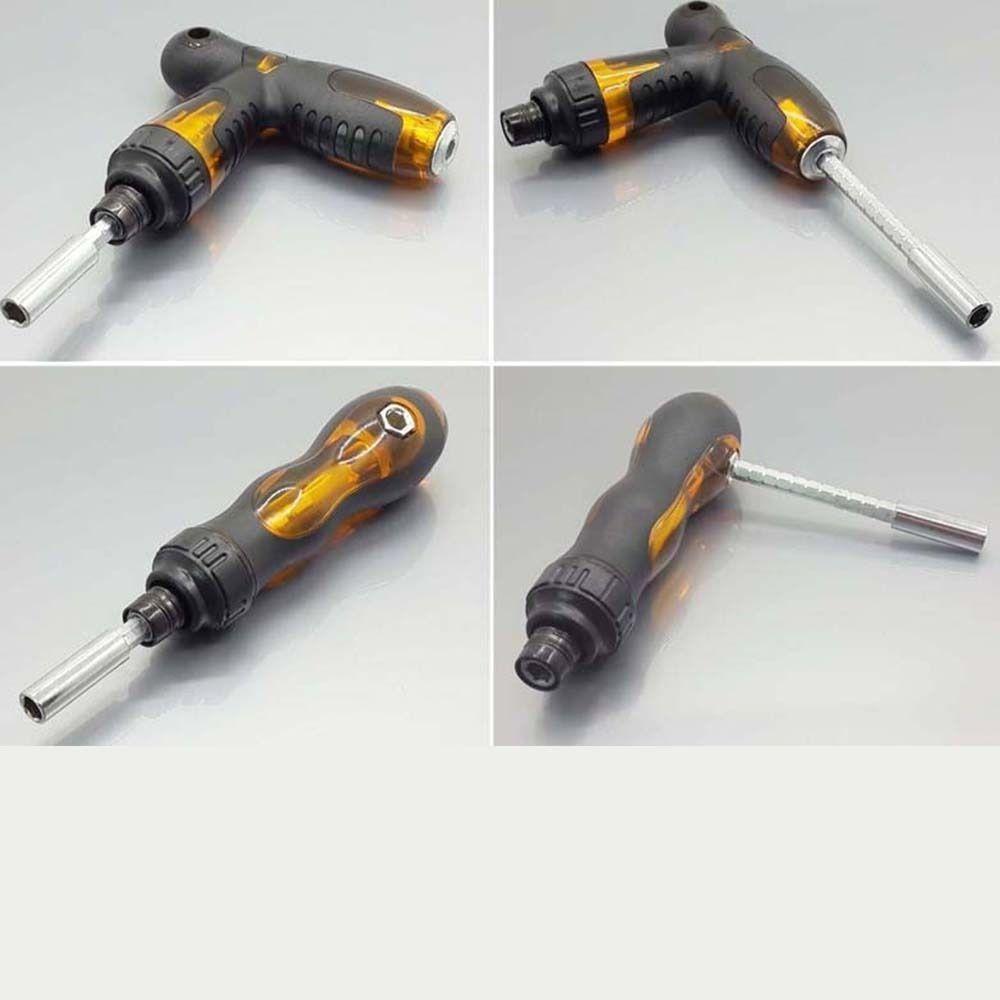 Ручные инструменты Набор отверток с трещоткой Двусторонняя отвертка Трещотка Гаечный ключ Биты Набор отверток