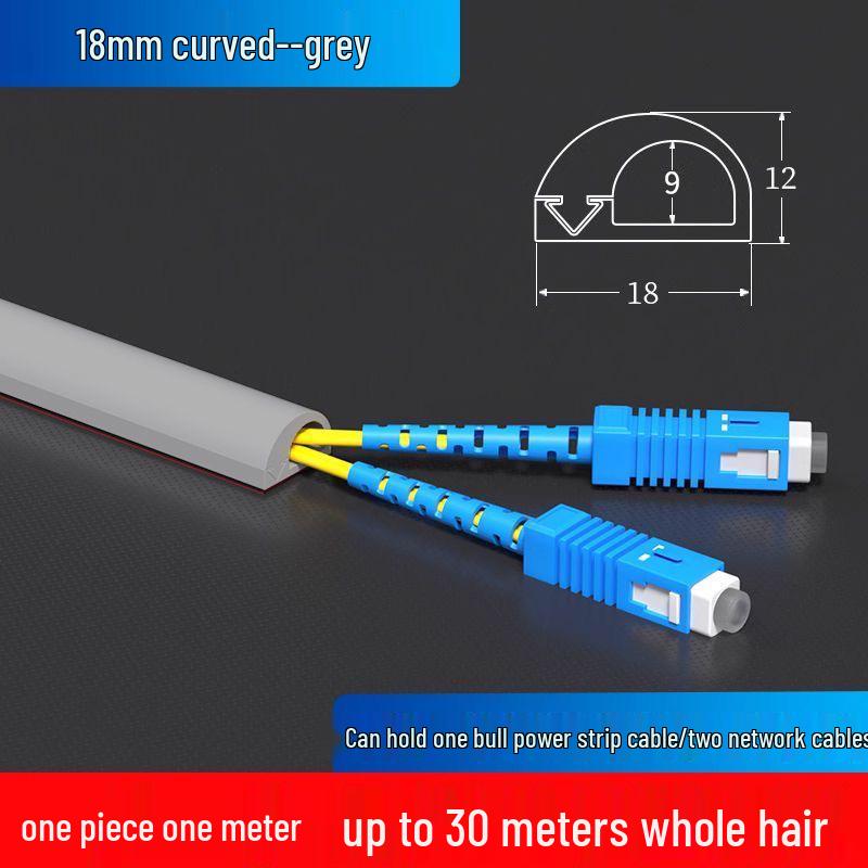 ПВХ Кабель-канал для поверхностного монтажа: Скрытая проводка и декоративная крышка для сети с боковым отверстием для оптоволокна и открытых проводов.
