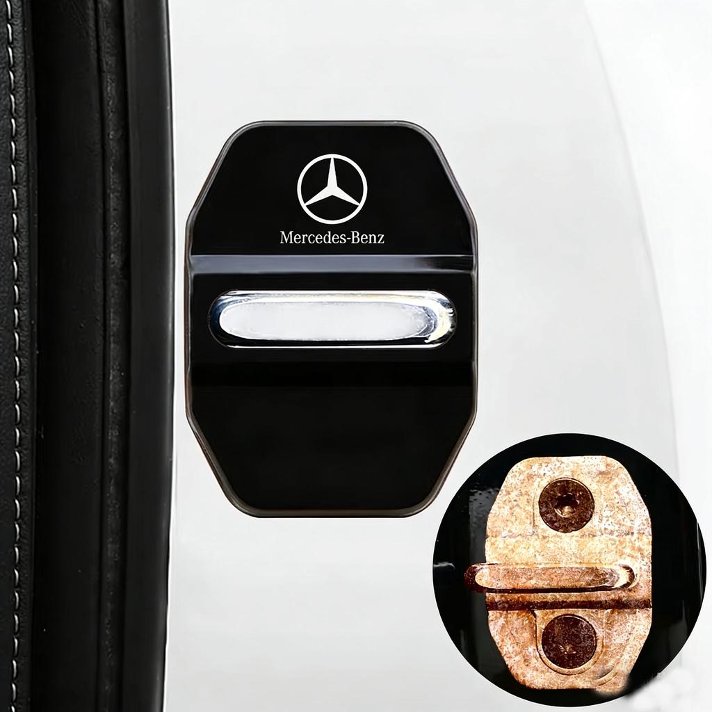 CRH1 Car Styling Car Door Lock Covers stikcer Case for Mercedes Benz New B/C/E Class A Class C200L GLC GLK CLA GLA Accessories