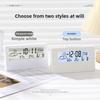 Transparent Alarm Clock with Adjustable Night Light - LCD Weather Display and Smart Calendar Feature with Sunrise Theme Design