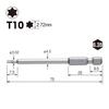 [Amazon.co.jp Exclusive] VESSEL Torx Bits, T10 x 75mm, 10-Piece Set, J ZP