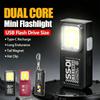 LED COB Mini USB Rechargeable Flashlight, Portable Magnetic Working Torch Lamp, Compact Lantern for Outdoor Emergency Hiking Camping Daily Night Use