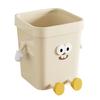 Household Waste Bin Cartoon Trash Can with Eyes Hands Legs 7L/12L/16L Cute No Lid Garbage Bin for Kitchen Bathroom Bedroom Office