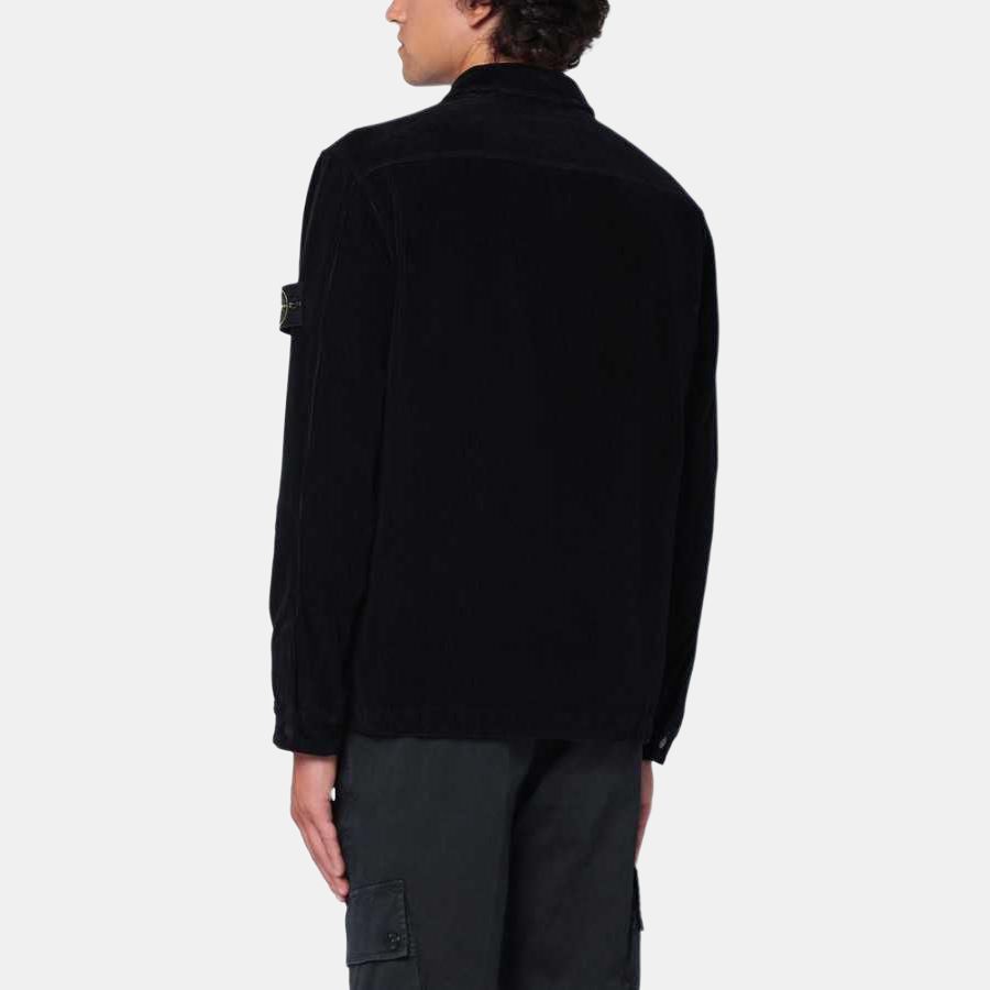 STONE ISLAND Вельветовая рубашка-overshirt с нашивкой-логотипом 811511604-V0020