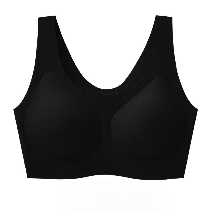 Fitness Sports Bra Summer Ultra Thin Ice Silk Traceless Bra Women's Breathable One Piece Tank Top Bra
