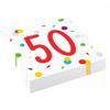 Confetti 50th Birthday Disposable Napkins (Pack of 20)