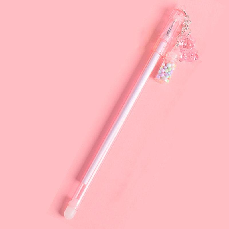 1 шт. стираемая гелевая ручка дрейфующая бутылка кулон медведь школьные канцелярские принадлежности креативные милые милые ручки