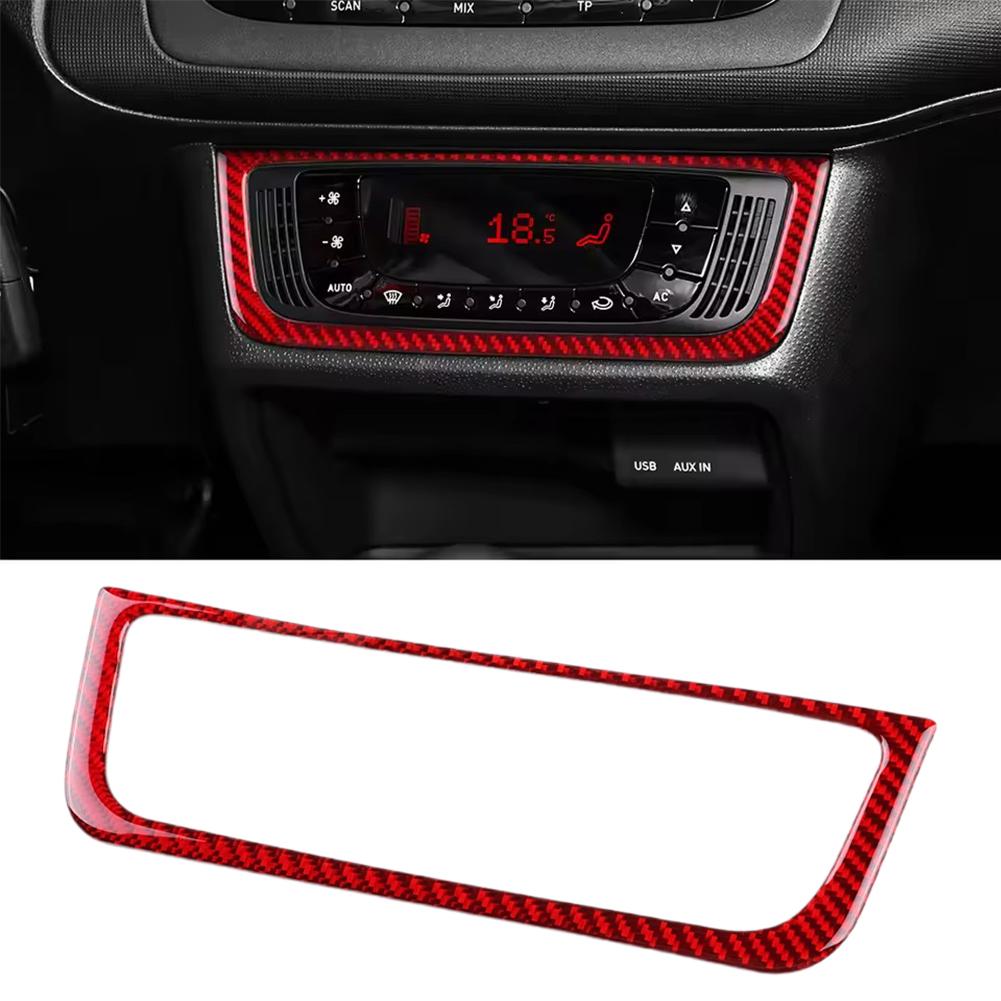 Для Seat Ibiza 6j 2009 2010 2011 2012 2013 2014 Настоящая Мягкая Наклейка из Углеродного Волокна LHD RHD Панель Рамки Центральной Консоли Автомобиля AC Отделка