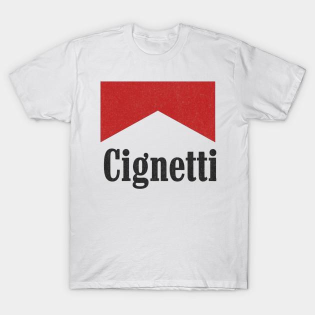 Asian Size Men Black Print T-shirt Vintage Cignetti 90S No-Cut Heat Transfer Print Cotton Tshirt