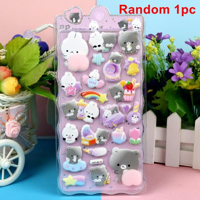 3D Bubble Cartoon Stickers Soft Pinch Pippi Sticker Decompression Diy Phone Case Scrapbook Notebook Cover Decorative Stickers