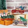 New Wooden Car Lattice Style Pick-up Truck Desktop Decorations Christmas Wooden Decorations