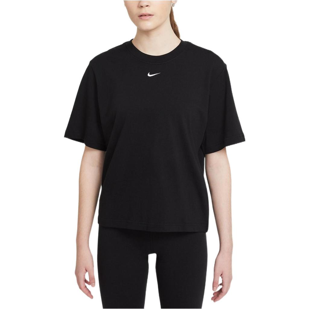 Nike Базовая женская оверсайз футболка с круглым вырезом для спорта Черная DD1238-010