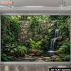 Двусторонний баннер для патио и сада с фотографией комнатных растений и папоротников, ткань для фотозоны