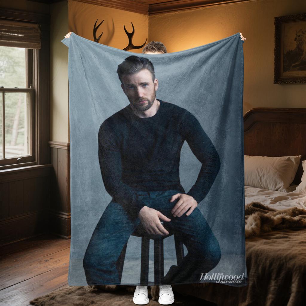 Chris Evans Soft Comfortable All Seasons blanket Sofa Office Naps blanket Outdoor Travel throw Perfect Gift