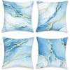 Blue and Gold Marble Pattern PillowcaseSuitable for Sofa Car Bedroom Decorative Cushion Cover Pillow Cover