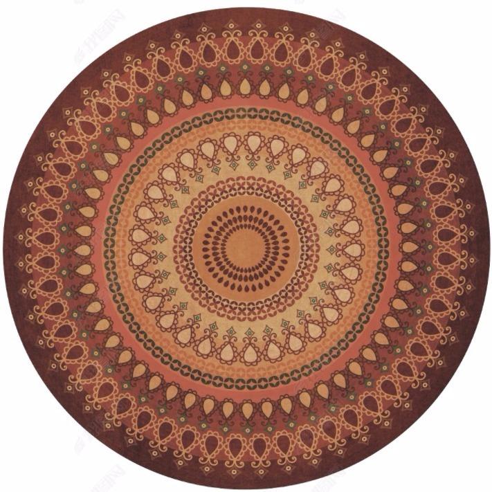 Американский богемный круглый ковер гостиная диван журнальный столик кабинет спальня прикроватный коврик подвесная корзина кресло-качалка коврик