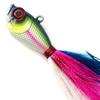 Seasky Jig Head Lead Bucktail 168g Hand Tied Bucktail with Mylar Accents Super Strong Black Nickle Saltwater Hooks Fishing Lures