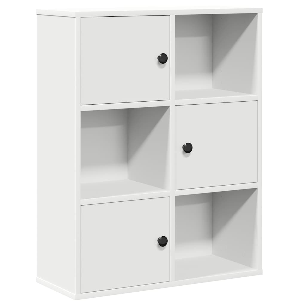White Bookshelf 60 x 24 x 76.5 cm Particleboard