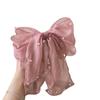 Chiffon Bow Hairpin Net Yarn Bowknot Hairpin Elegant Bow Hair Clip  Women