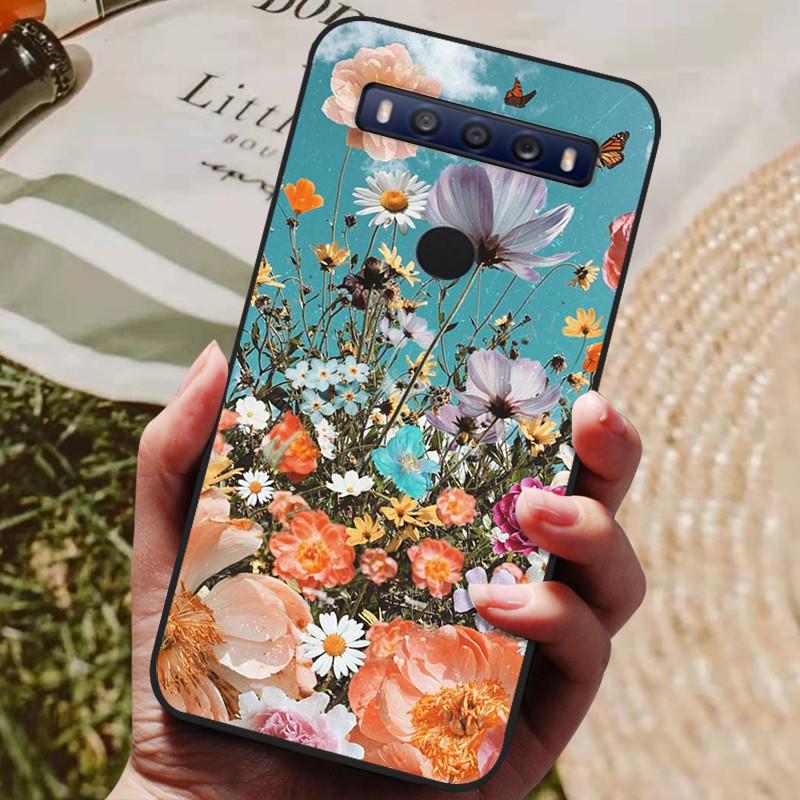 Чехол для TCL 10 SE Черный ТПУ Силиконовый Чехол Для Телефона TCL 10SE Чехлы tcl 10se T766H T766J T766U T766A Fundas Бампер Мраморный