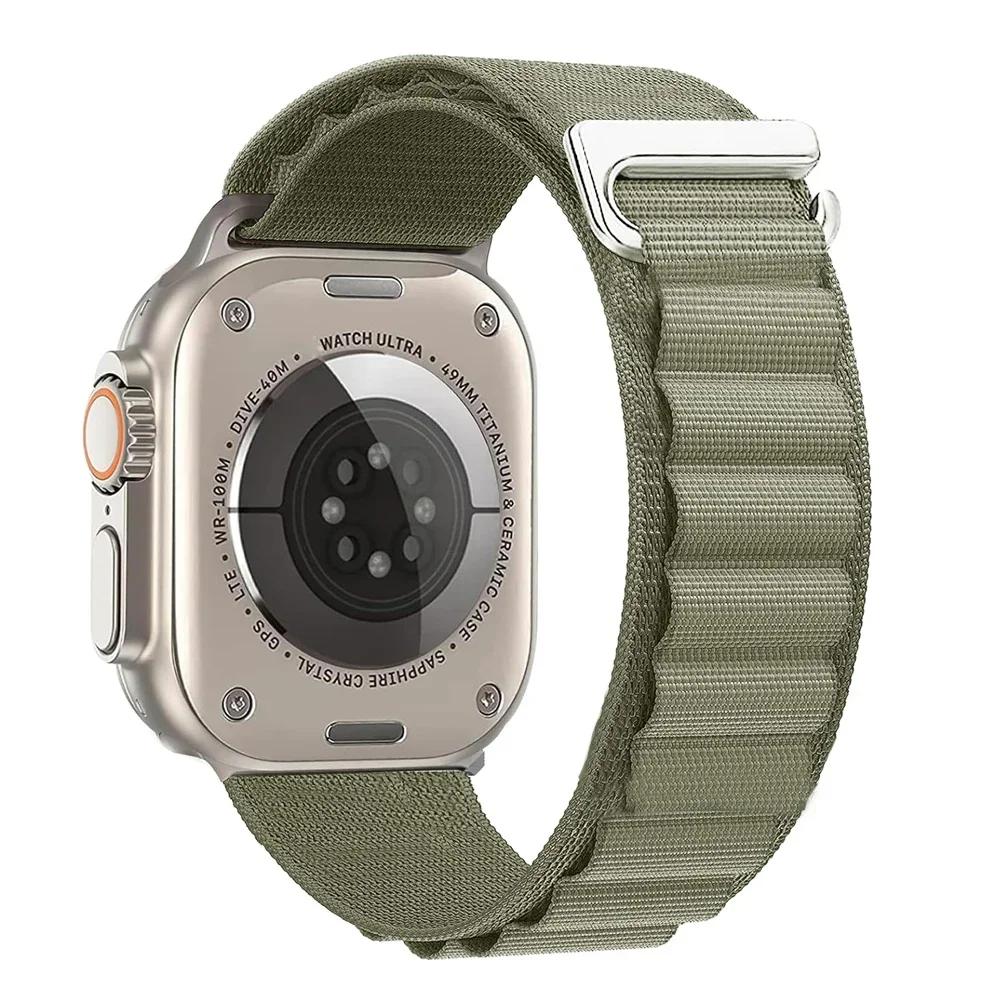 Ремешок Alpine Loop для Apple Watch Ultra 3 Ремешок 49 мм 11 10 9 8 7 46 мм 42 мм 45 мм 41 мм Нейлоновый Спортивный Браслет iWatch 6 5 SE 44 мм Ремень