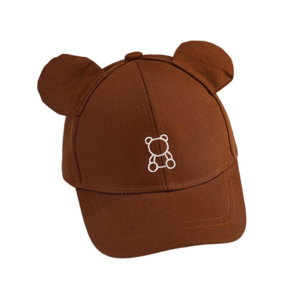 Cute Toddler Peaked Cap Cartoon Bear Baby Sun Visor Hat Lightweight Baby Baseball Hat  Travel