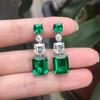 Vintage Party Elegant Green Stone Stud Earrings Elegant Accessories Daily Wearable Birthday Gift For Mom Stylish Jewelry