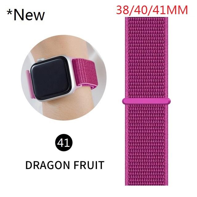 Nylon Band For Apple Watch Series Watch 9 8 / Ultra 2 7 6 SE 5/4/2/1 38 42MM Replacement Strap Loop for Iwatch Series 3 40/41/44 /45MM/49MM