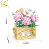 Flower Rose Sunflower Potted Mini Building Blocks 3D Bouquet Model MOC Micro Bricks Children Construction Toys Friend