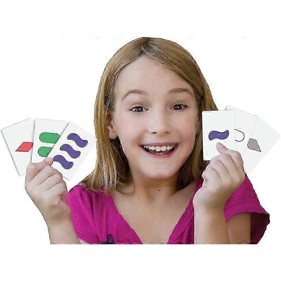 Visually perceptive family card game - match-finding game, suitable for ages 8+, 81 cards, including rules