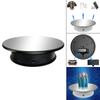 8" Rotating Display Stand USB Powered Turntable 2 Speed Toy Model Black Mirror