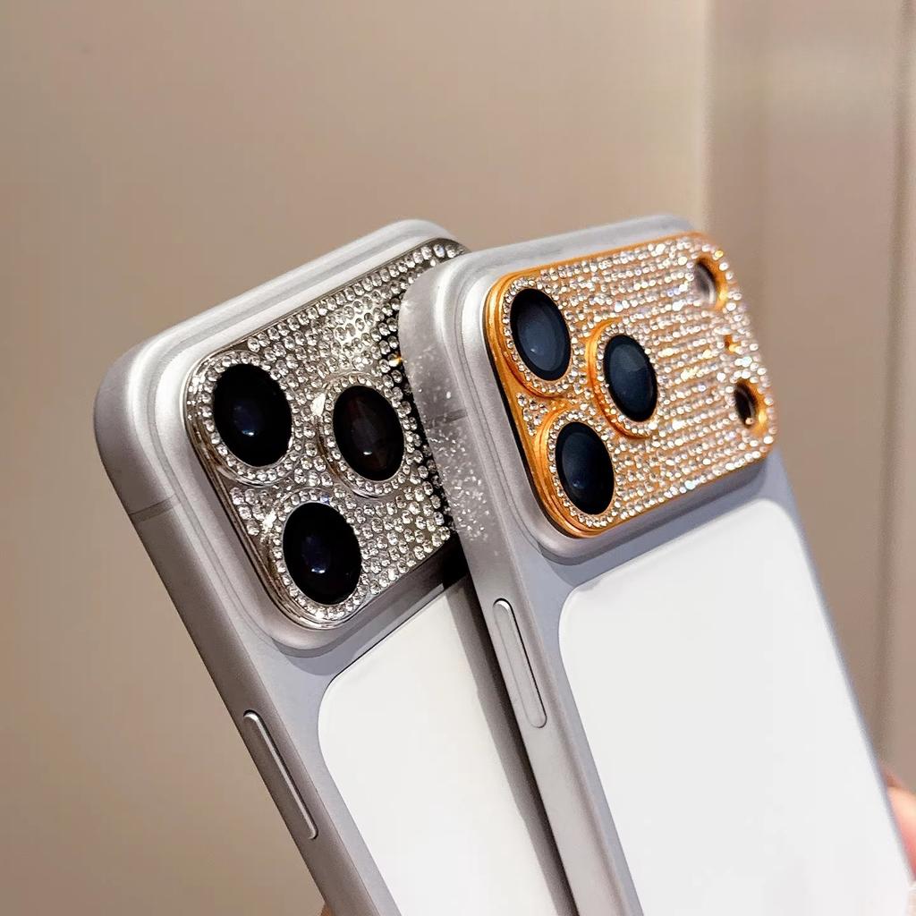 HD Блестящий Алмазный Бронированный Защитный Чехол для Камеры For IPhone 17 Pro Max 17Pro Антицарапина Полное Покрытие Линза Закаленное Стекло Пленка Колпачок