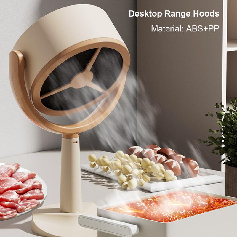 Desktop Range Hood Extractor Exhaust Portable USB Charging Small Ventilator Adjustable Angle for Camping