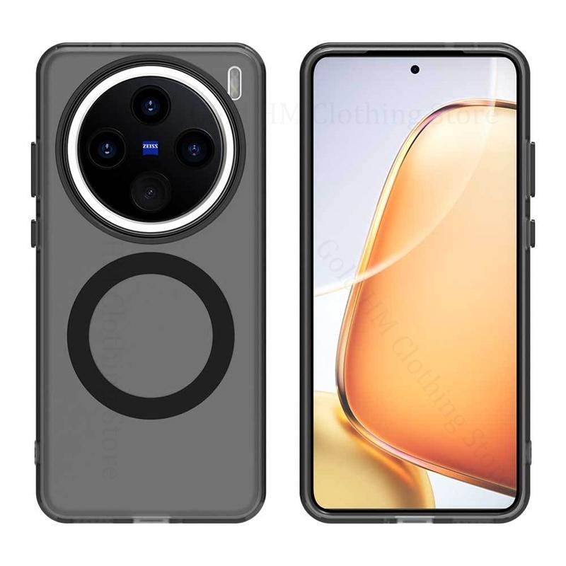 Матовый магнитный противоударный чехол цвета конфет для Vivo X200 Pro mini с беспроводной зарядкой, прозрачный чехол для VIVO Y200 Pro S19 Pro V40 Pro 5G Shell