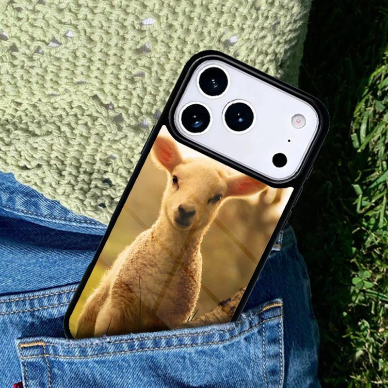 Милый Барашек мягкий Чехол для Телефона для IPhone 11 12 13 14 15 16e 17 Pro Max Чехол для IPhone 17 Air
