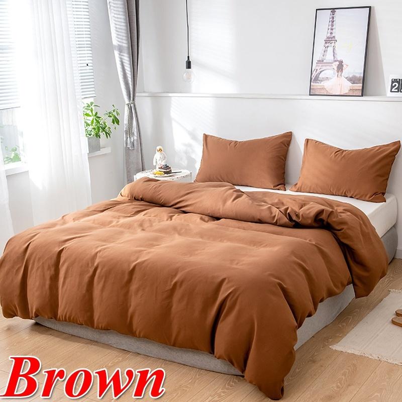 Пододеяльник, комплект из 2/3 предметов, однотонный, мягкая ткань с начесом, одинарный, двойной, полный, королева, король, 10 размеров, комплект пододеяльников, комплекты постельного белья, 10 цветов