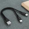 FONKEN Кабель Micro USB-разветвитель 2 в 1, кабель для зарядки типа C, 2 USB-кабеля, кабель для мобильного телефона, кабель Android для Xiaomi Samsung