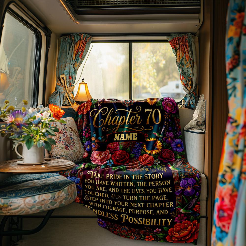 70Years Old Embrace Your Next Chapter Lightweight Blanket Comfortable Great For Sofa Couch Office Bed Picnics Four Seasons Multipurpose Versatile