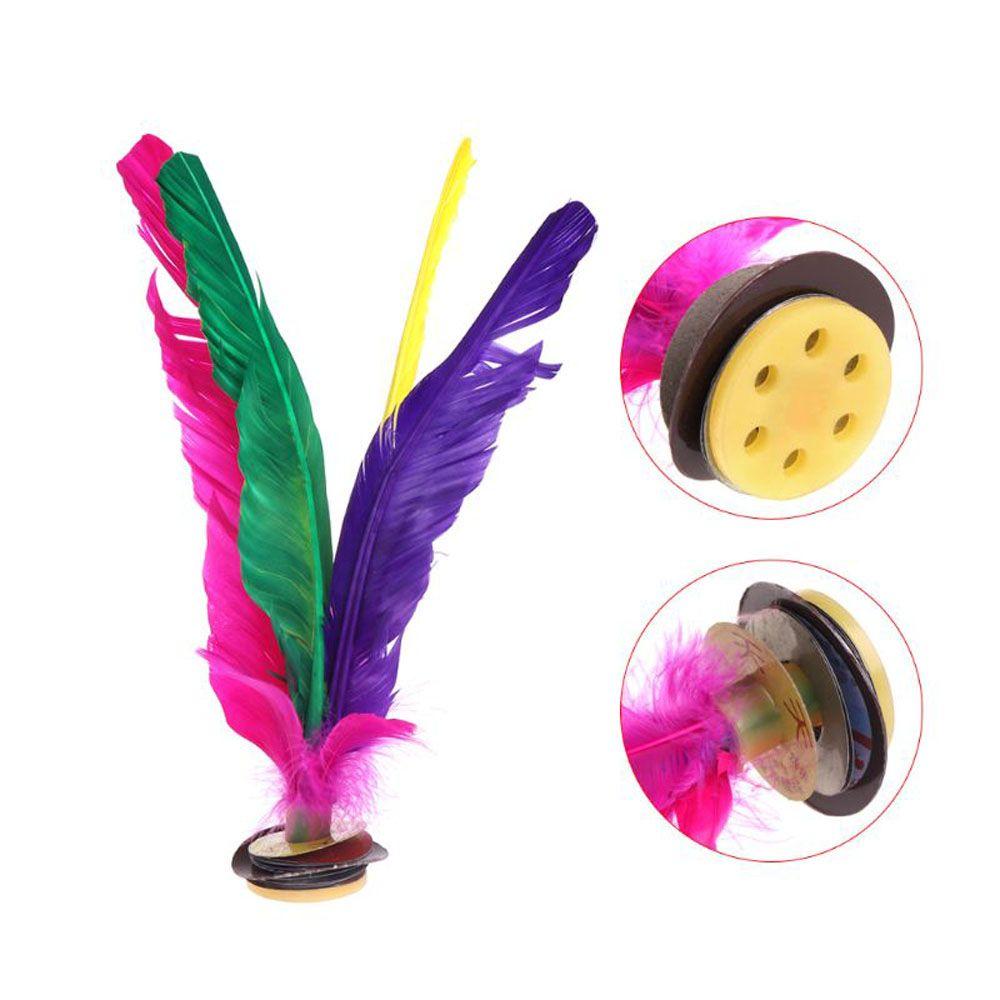 6pcs Outdoor Sports Game Colorful Foot Sports Chinese Jianzi Sport Training Kick Shuttlecock
