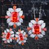 Роскошный комплект ювелирных изделий Papalachau fenda Color Emerald Royal Sapphire, подходящий для женского банкета и вечеринки, ювелирные изделия высокого класса