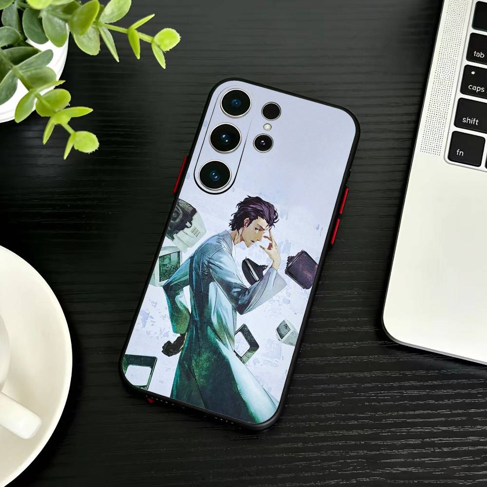 Чехол для телефона STEINS GATE D-Rintaro O-Okabe для Samsung S26, S25, S24, S23, S22, S30, S21, Ultra, Plus, FE 5G Черный Мягкий Чехол