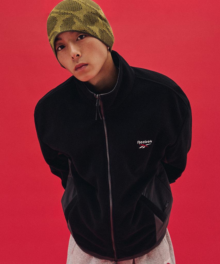 Reebok Fleece Reversible Jacket - Black:Charcoal