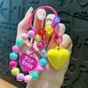 Handmade Luxury Tassel with Love Pendant Candy Cute Glossy Bag Charm Creative Accessory Bag Charm
