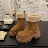 Женские зимние теплые ботинки большого размера с мягкой подошвой, устойчивые к холоду, меховой подкладкой, нескользящие, спортивные хлопковые ботинки до щиколотки